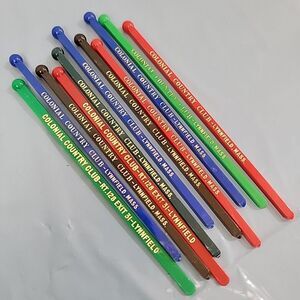 Vintage Colonial Country Club Lynnfield Swizzle Stir Sticks Lot of (11) Stirrers